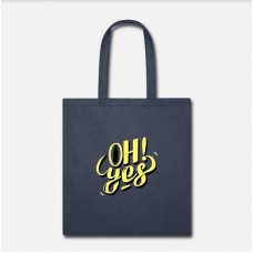 Oh Yes Cool Retro Navy Tote Bag